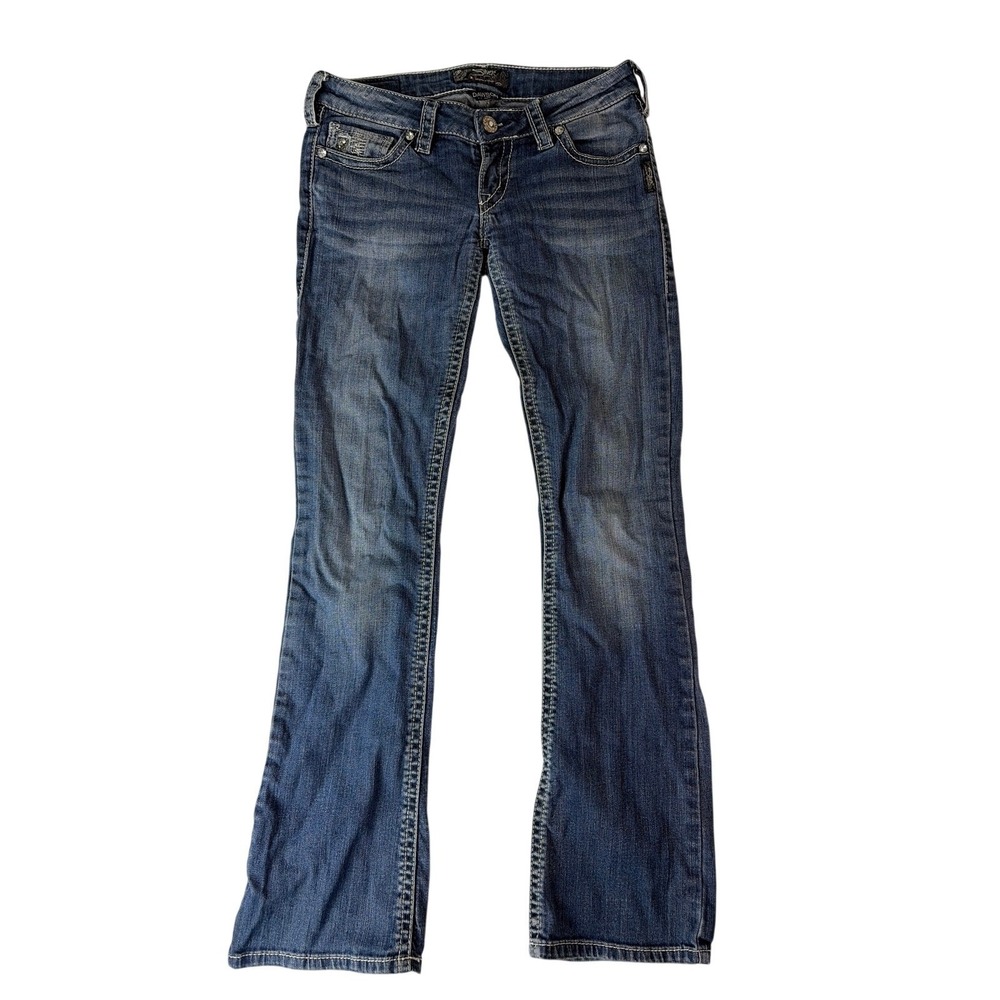 Silver Jeans Bootcut Womens 30 Dawson Contrast Stitch Dark Wash Blue‎ 30x30